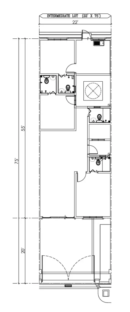 Floor Plan | Intermediate Lot | Single Storey Terrace 22 x 75